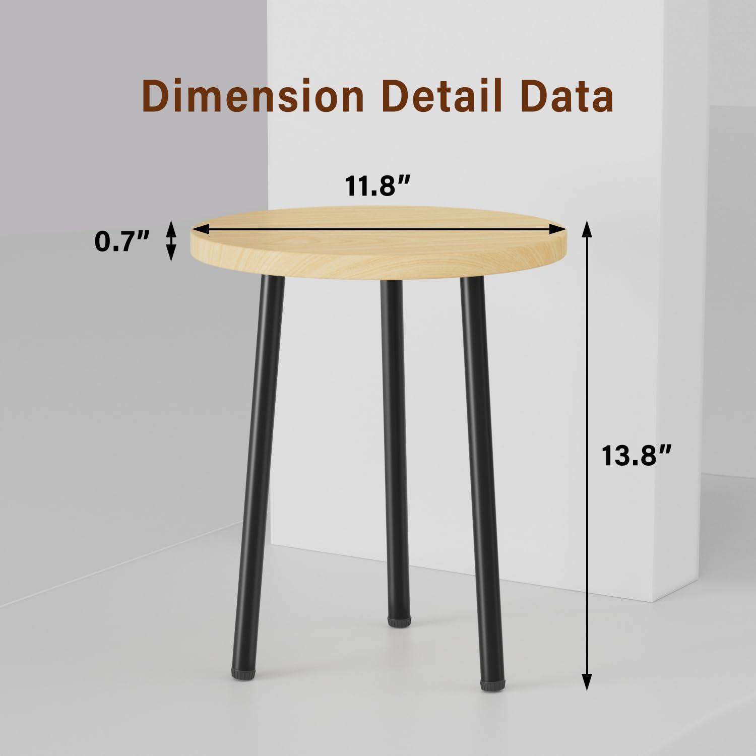 Plant Stand Indoor 2 Pack: Corner Wood 14 Inch Plant Stand Mid Century Modern Decor - Small Round Plant Table for Indoor Plants - Outdoor Plant Holder for Patio Living Room Bathroom Office (Burlywood)