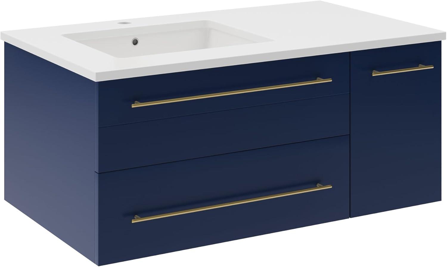 Fresca Lucera 24" Wall Mount Modern Single Sink Bathroom Vanity with Top and Undermount Sink