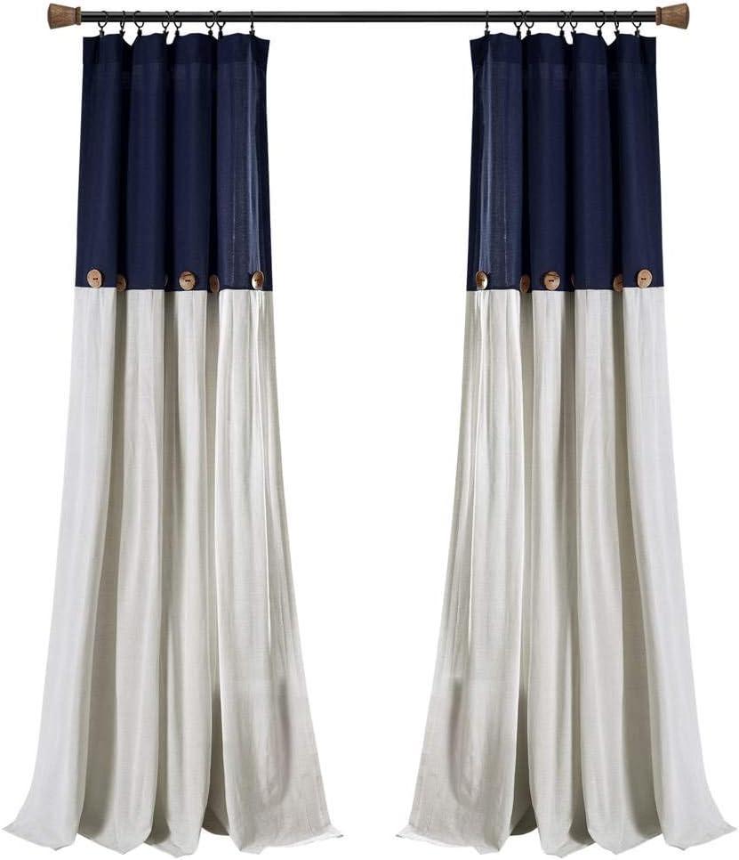 Lush Decor Beckham Window Semi-Sheer Rod Pocket Single Curtain Panel