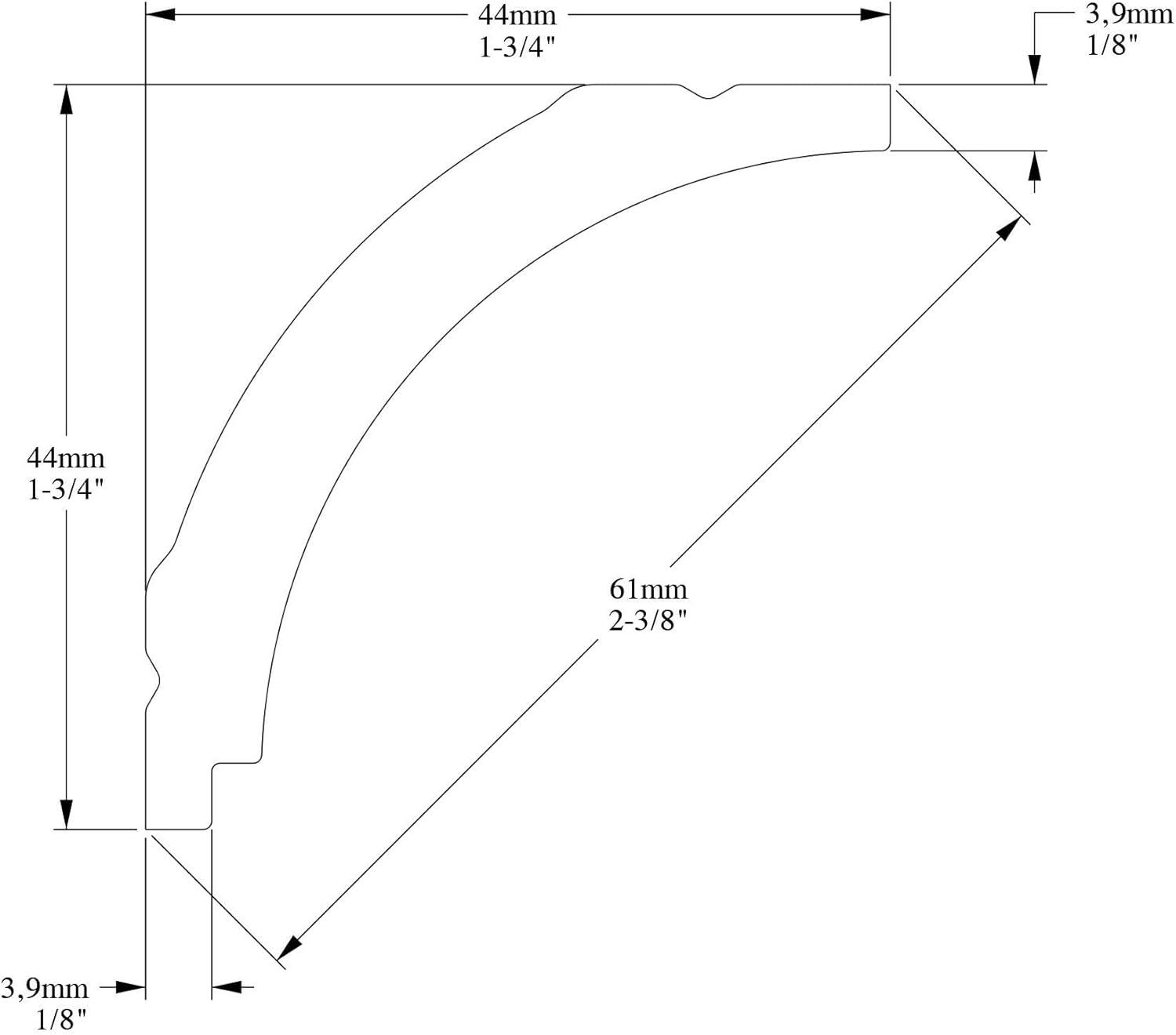 3.87'' H x 78.75'' W x 3.87'' D Plastic Crown