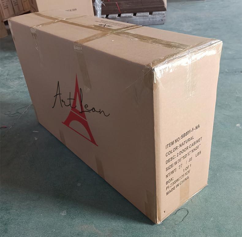 Art Leon Cane Wicker Cabinet Sideboard, Natural