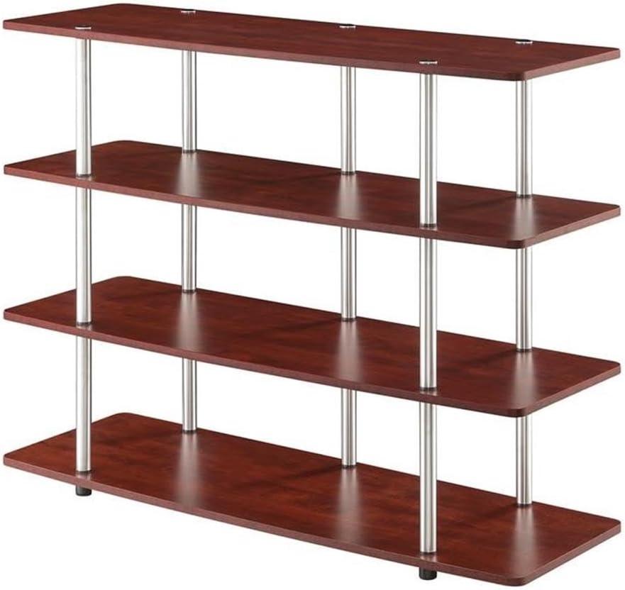 Convenience Concepts Designs2Go XL Highboy 4 Tier TV Stand, Cherry