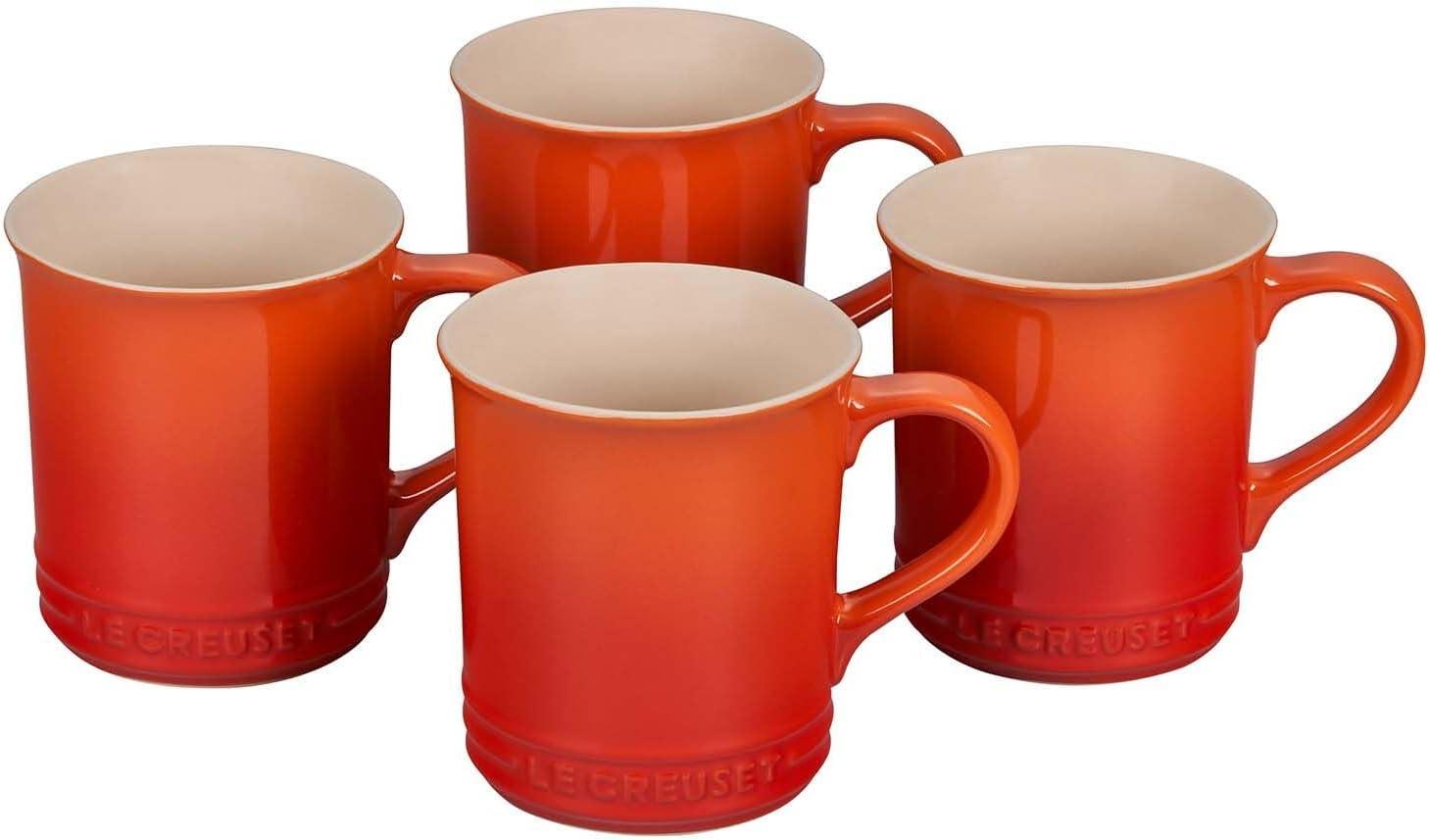 Le Creuset ® 14-oz. Oyster Grey Mugs, Set of 4