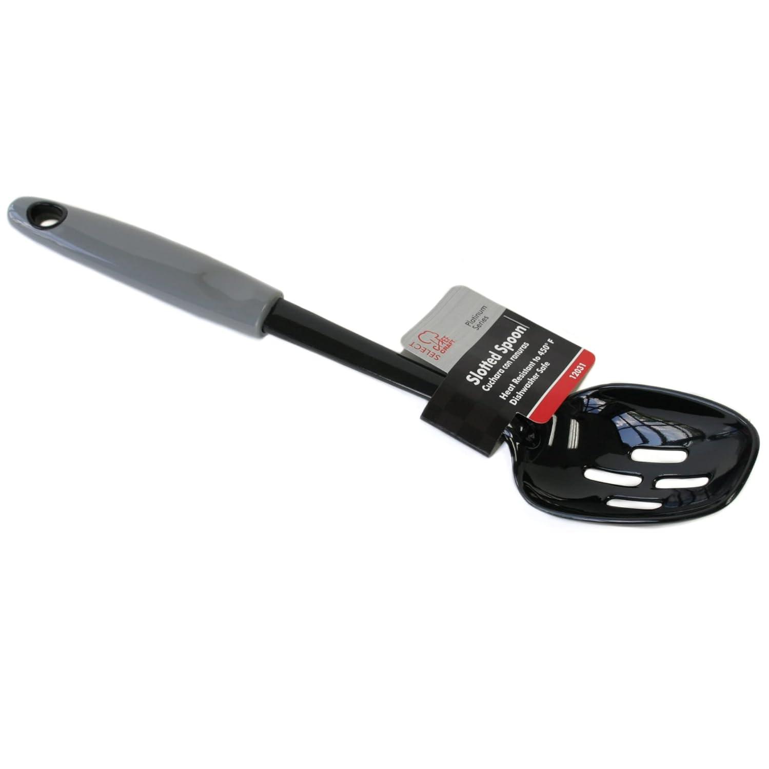 Chef Craft Select Nylon Slotted Spoon, 11.75 inch, Gray