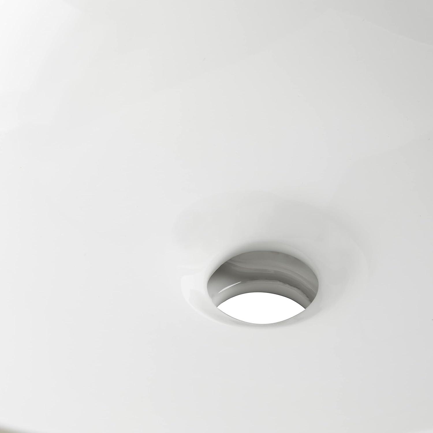 Nerida White Ceramic Round Undermount Bathroom Sink