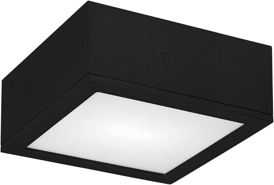 Rubix 10" Black Aluminum LED Indoor/Outdoor Flush Mount