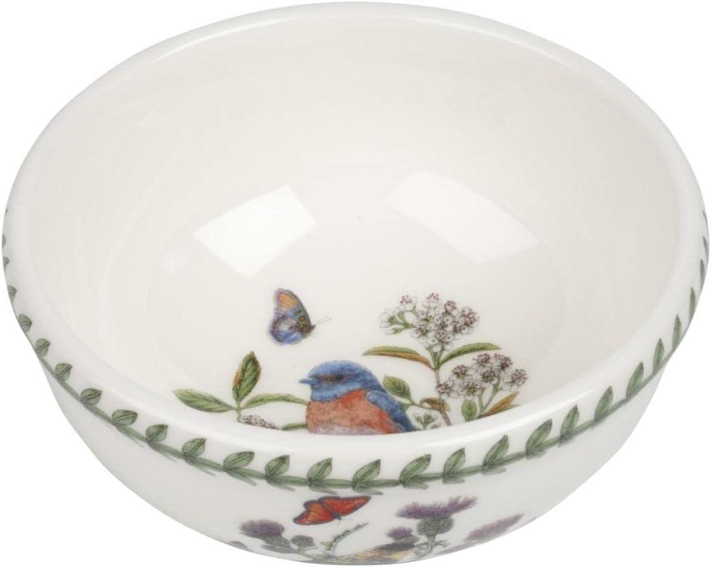 Portmeirion Botanic Garden Birds Individual Fruit Salad Bowl, Set of 6, Made in England - Assorted Bird Motifs,5.5 Inch