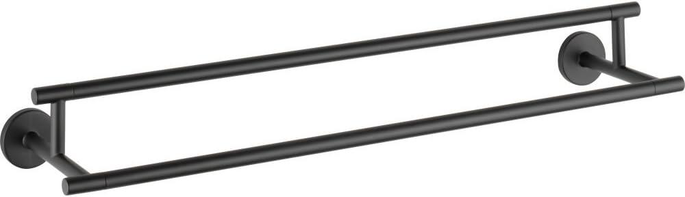 Matte Black 24" Double Wall Mounted Towel Bar