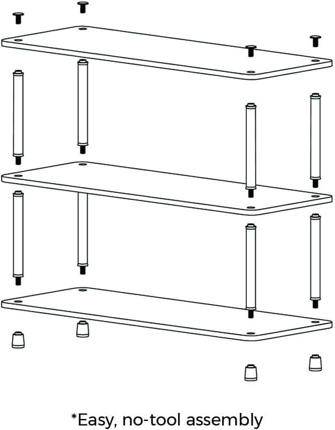 White 3-Tier Wood and Metal Stackable Shoe Organizer