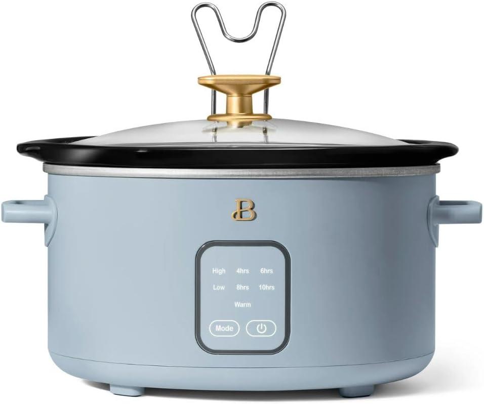 Beautiful 4Qt Slow Cooker with Touch-Activated Display, White Icing by Drew Barrymore