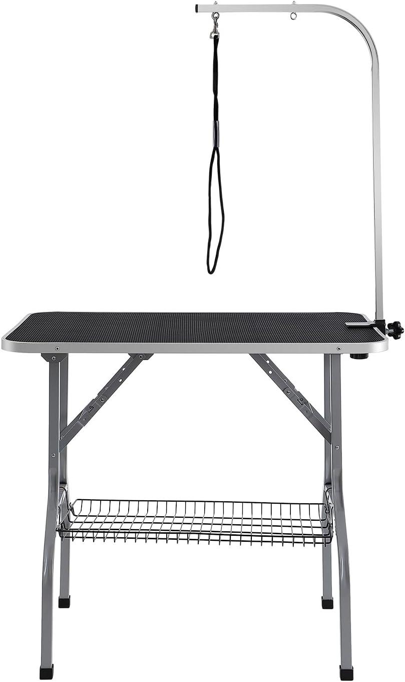 63'' H x 36'' W x 24'' D Metal Foldable Folding Grooming Table