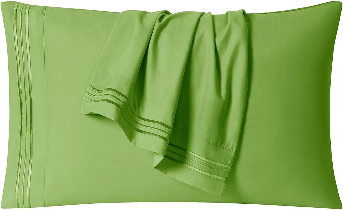 Garden Green Queen Organic Cotton Microfiber Deep Pocket Sheet Set