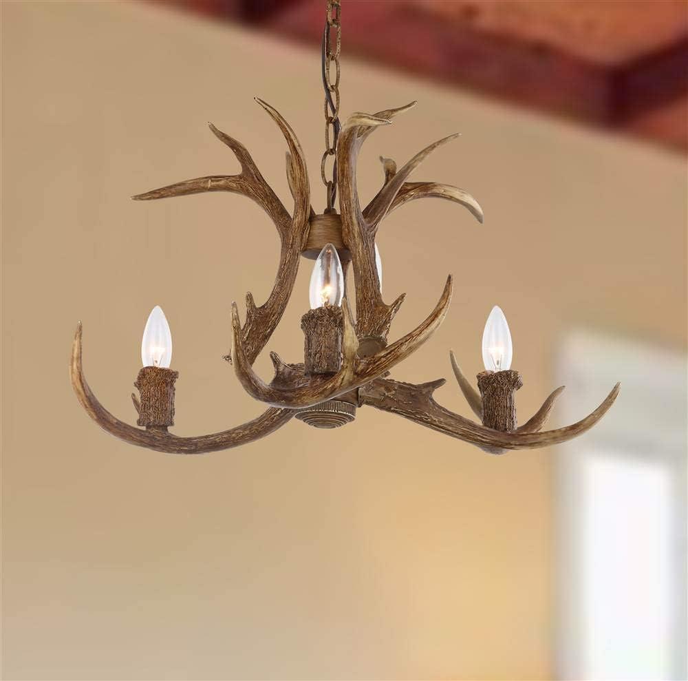 Safavieh Makani 21.5 in. Dia. Antler Chandelier, Brown