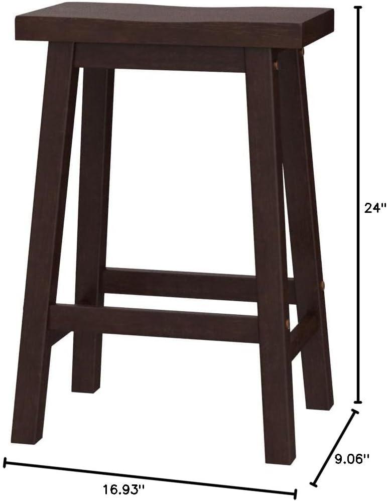 PJ Wood Solid Wood Accent Stool