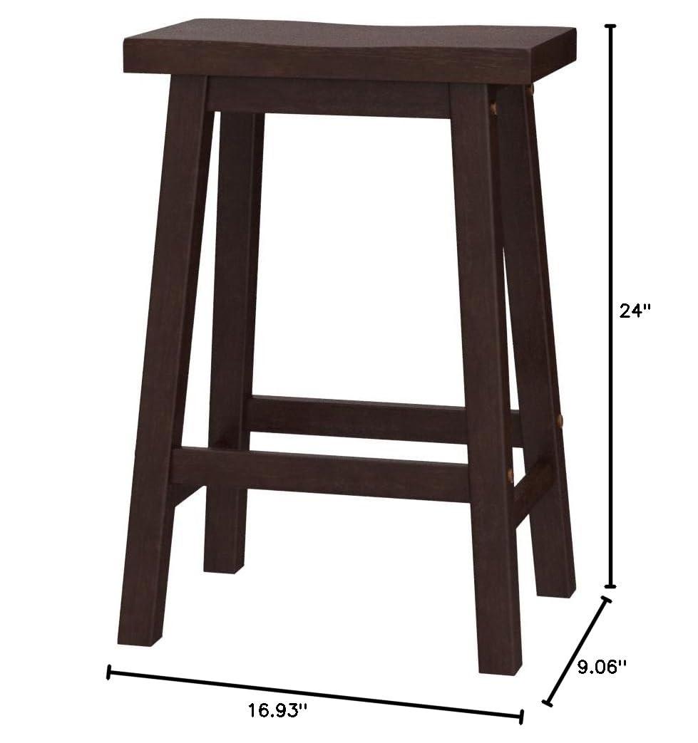 PJ Wood Solid Wood Accent Stool