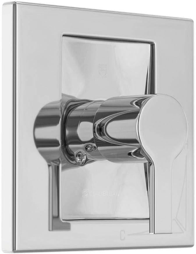 Chrome Square Wall Mounted Rain Shower Faucet Set