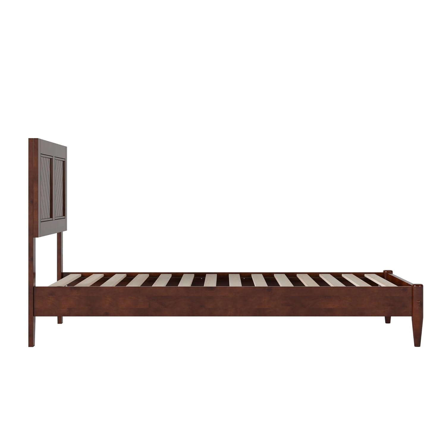 AFI Furnishings Berkshire Twin Solid Wood Low Profile Platform Bed in Walnut