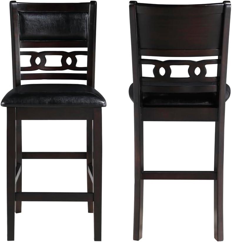 New Classic Furniture,Furniture Gia Solid Wood Counter Chairs In Ebony Black (Set Of 2)