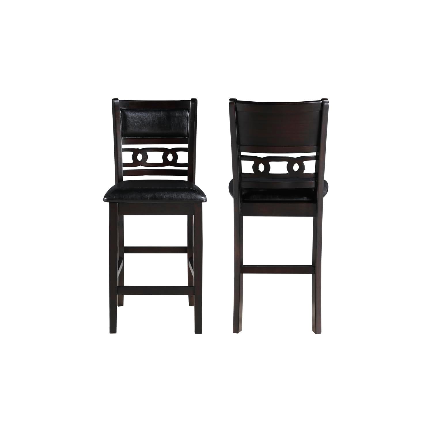 New Classic Furniture,Furniture Gia Solid Wood Counter Chairs In Ebony Black (Set Of 2)