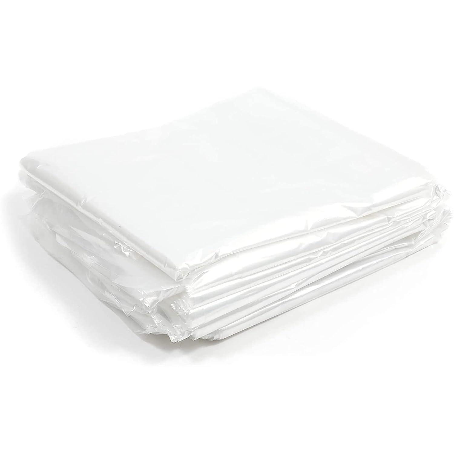 Juvale 50 Pack Long Plastic Garment Bags for Hanging Clothes, Clear Dry Cleaner Bag Covers for Gowns, Dresses, 21 x 72 In