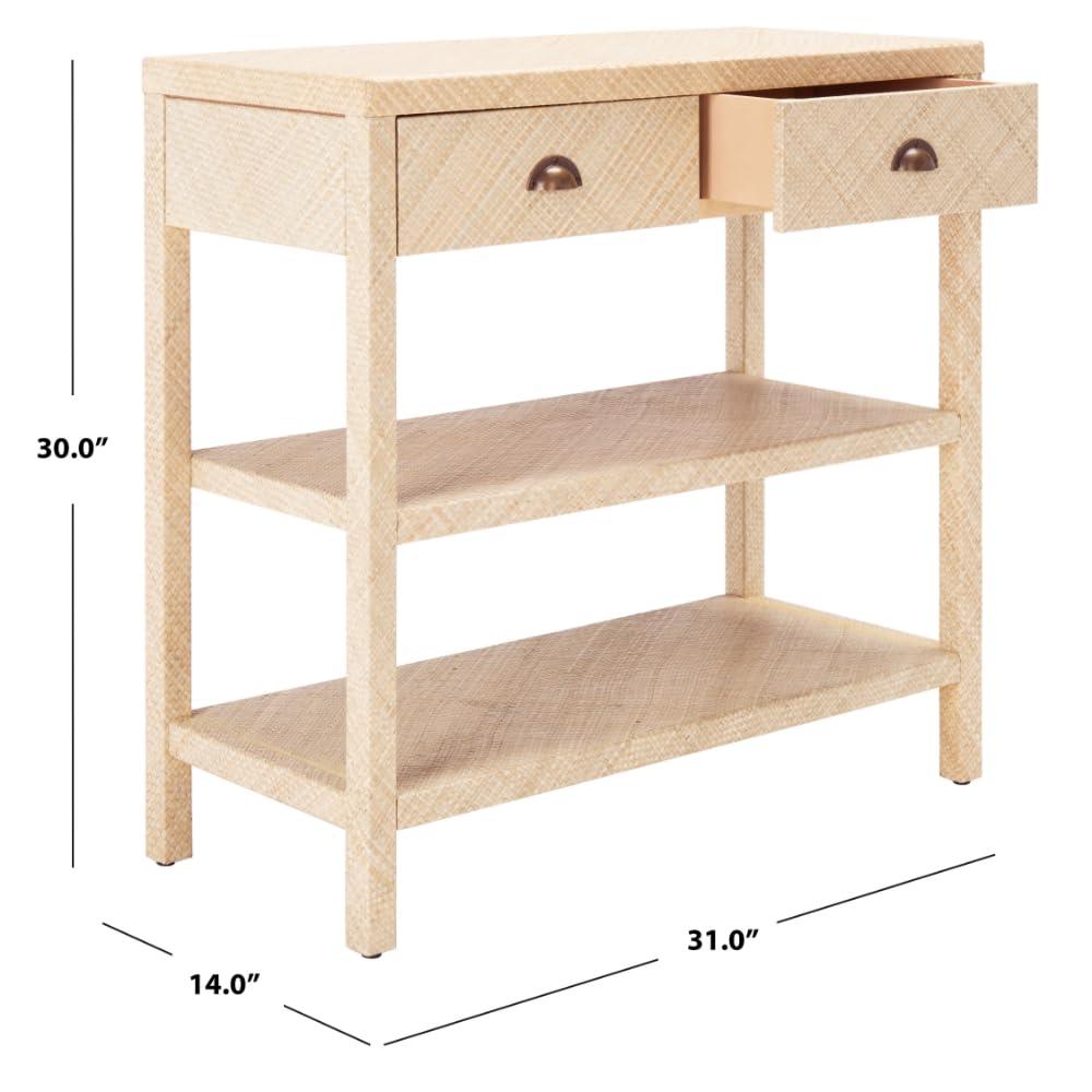 Apis Raffia Console Table - CNS6603A - Beige - Safavieh