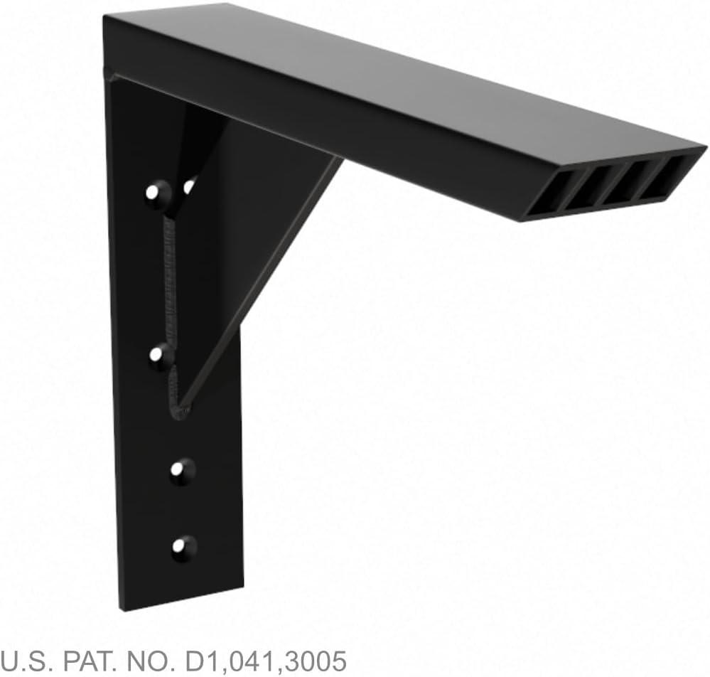 Black Industrial Steel Large Shelf Bracket for Countertops
