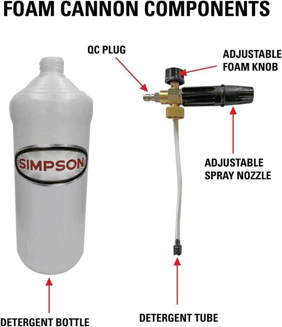 Simpson 80271 Pressure Washer High-Pressure Foam Cannon, Rated up to 4000 PSI - Quantity 1
