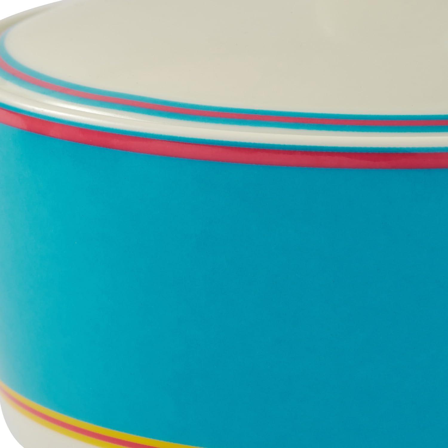 Kit Kemp by Spode Calypso 12oz Sugar Bowl with Lid, Vibrant Colors, Porcelain, Dishwasher and Microwave Safe, For Tea and Coffee, Fabulous Gift