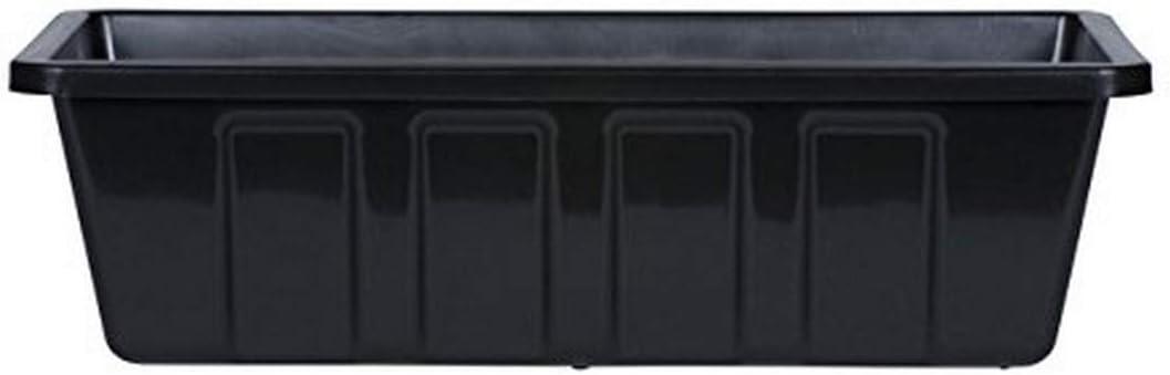 Black 18" UV-Protected Plastic Flower Box Planter