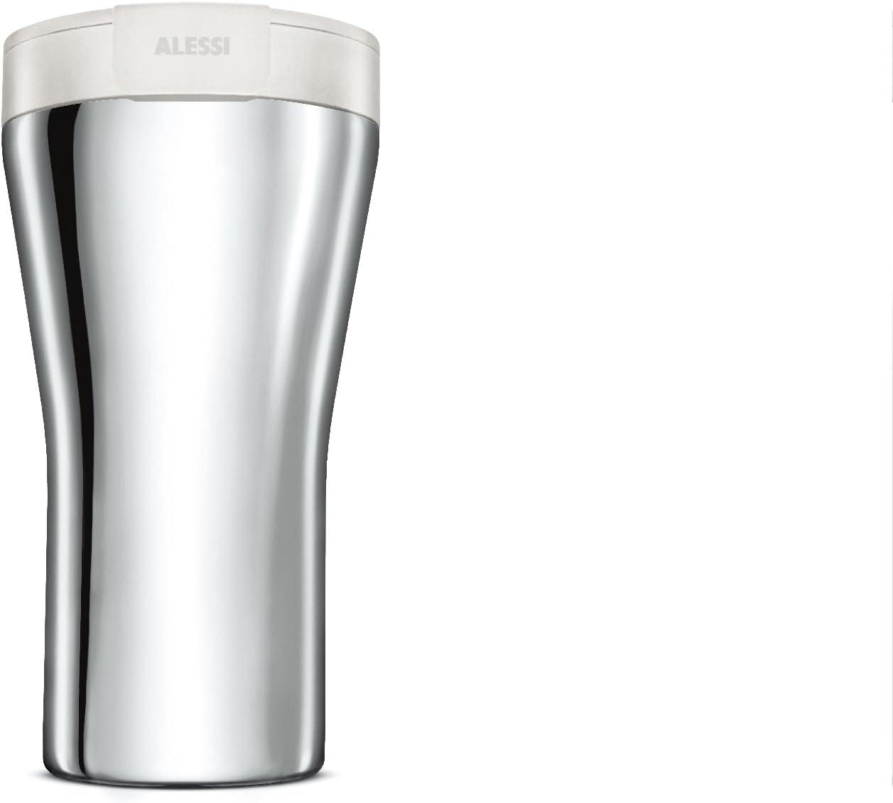 White Stainless Steel Double-Walled Travel Mug