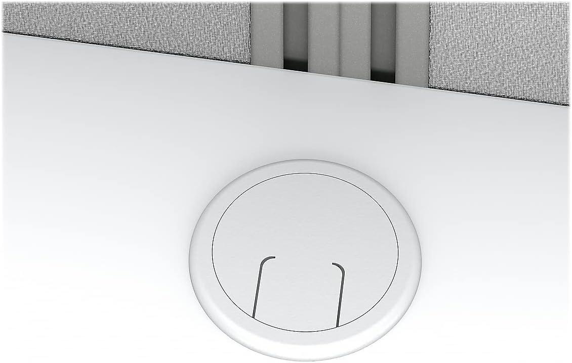 Bush Business Furniture Easy Office L-Shaped 4 Person Cubicle with Cable Management