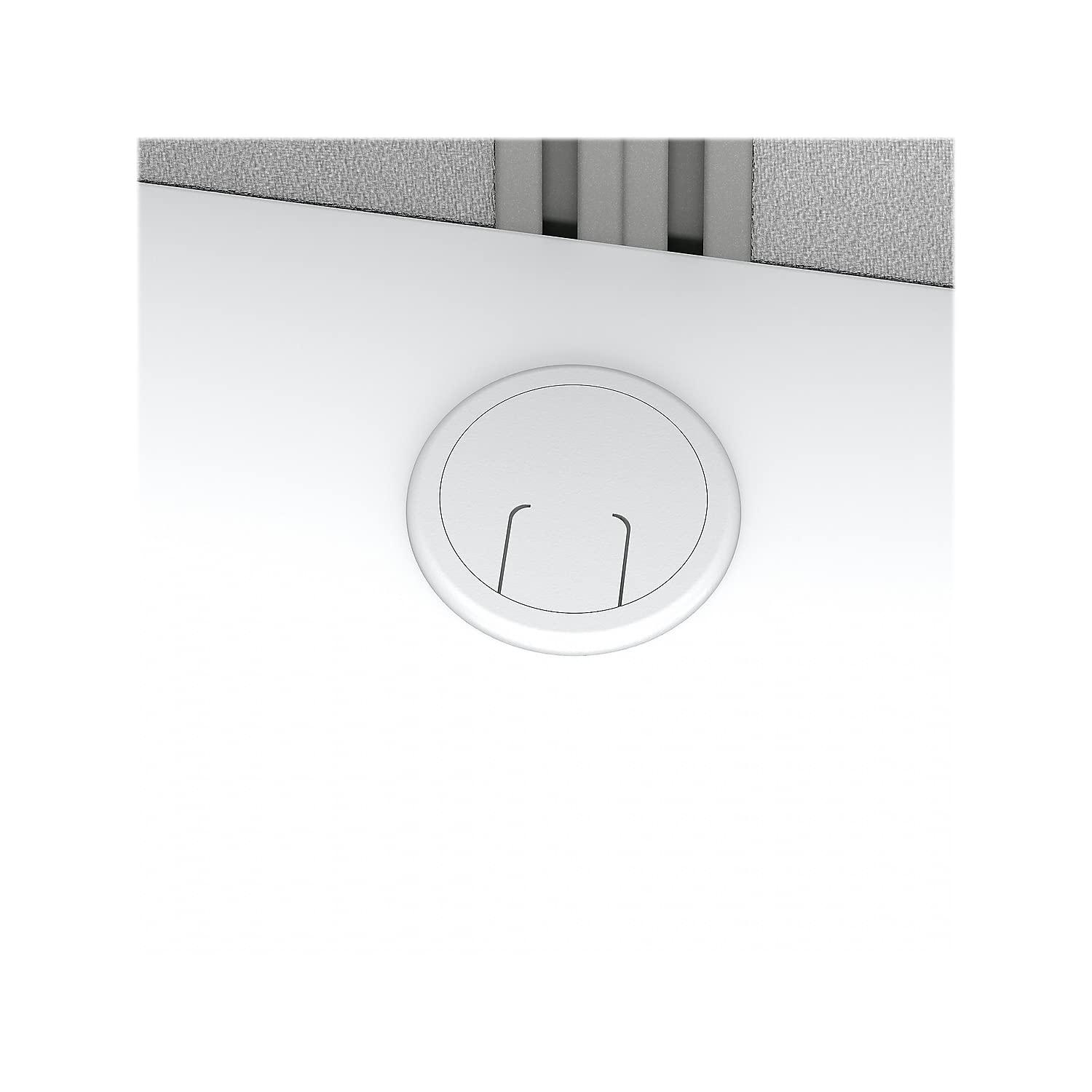 Bush Business Furniture Easy Office L-Shaped 4 Person Cubicle with Cable Management