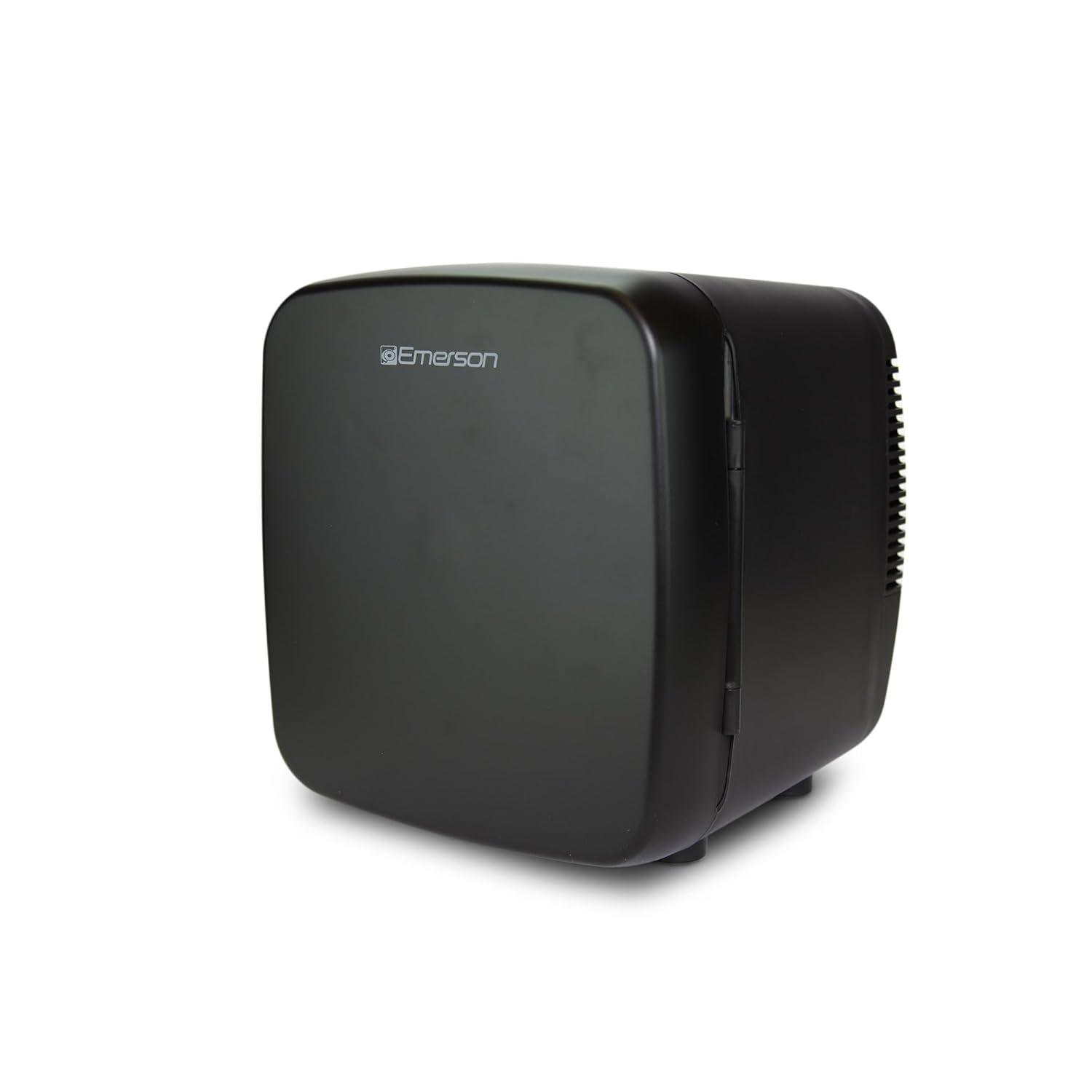 Emerson Emerson EFC-5001 Portable XL Mini Fridge Cooler for 12 Cans, 8L Capacity, AC/DC Power Compatibility, Removable Shelf, Lightweight Design – Ideal for Home, Office, Travel, Dorms, and Outdoor Use