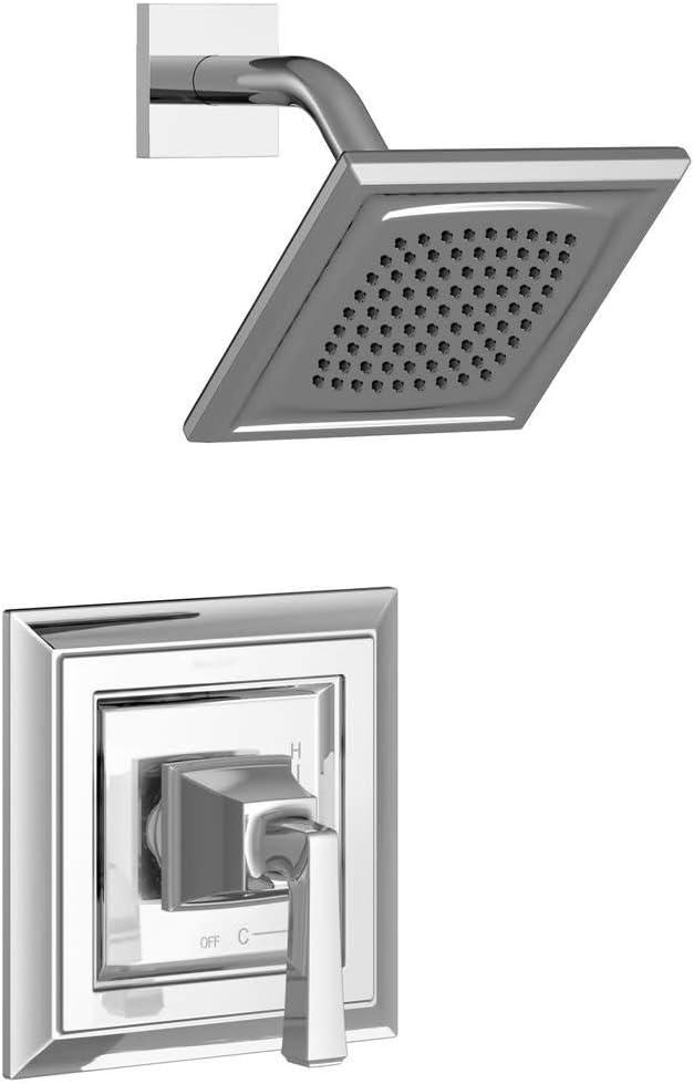 Polished Chrome Square Wall Mounted Rain Shower Head