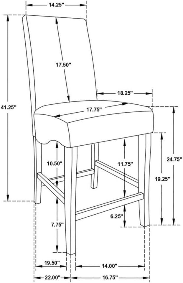 Black and Gray 7-Piece Square Counter Height Dining Set