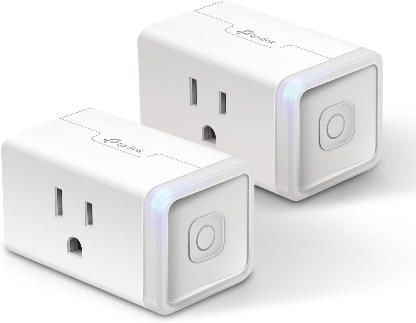 White Smart Wi-Fi Plug with Energy Monitoring, 2-Pack