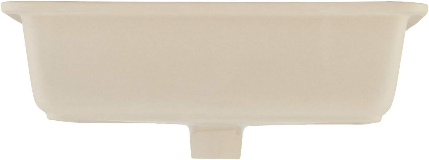 Destin White Rectangular Ceramic Undermount Bathroom Sink