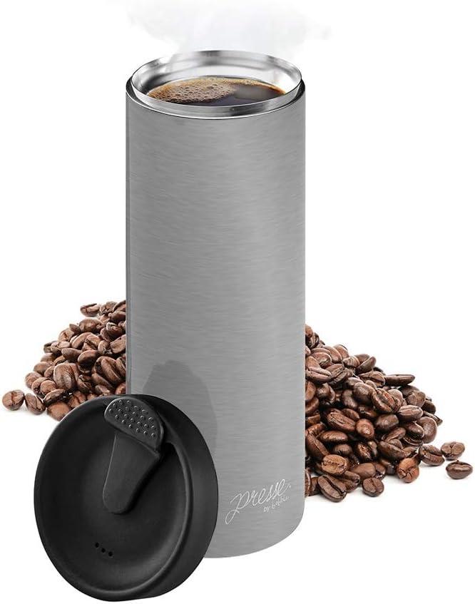 Stainless Steel Portable French Press Coffee Maker, 14 oz