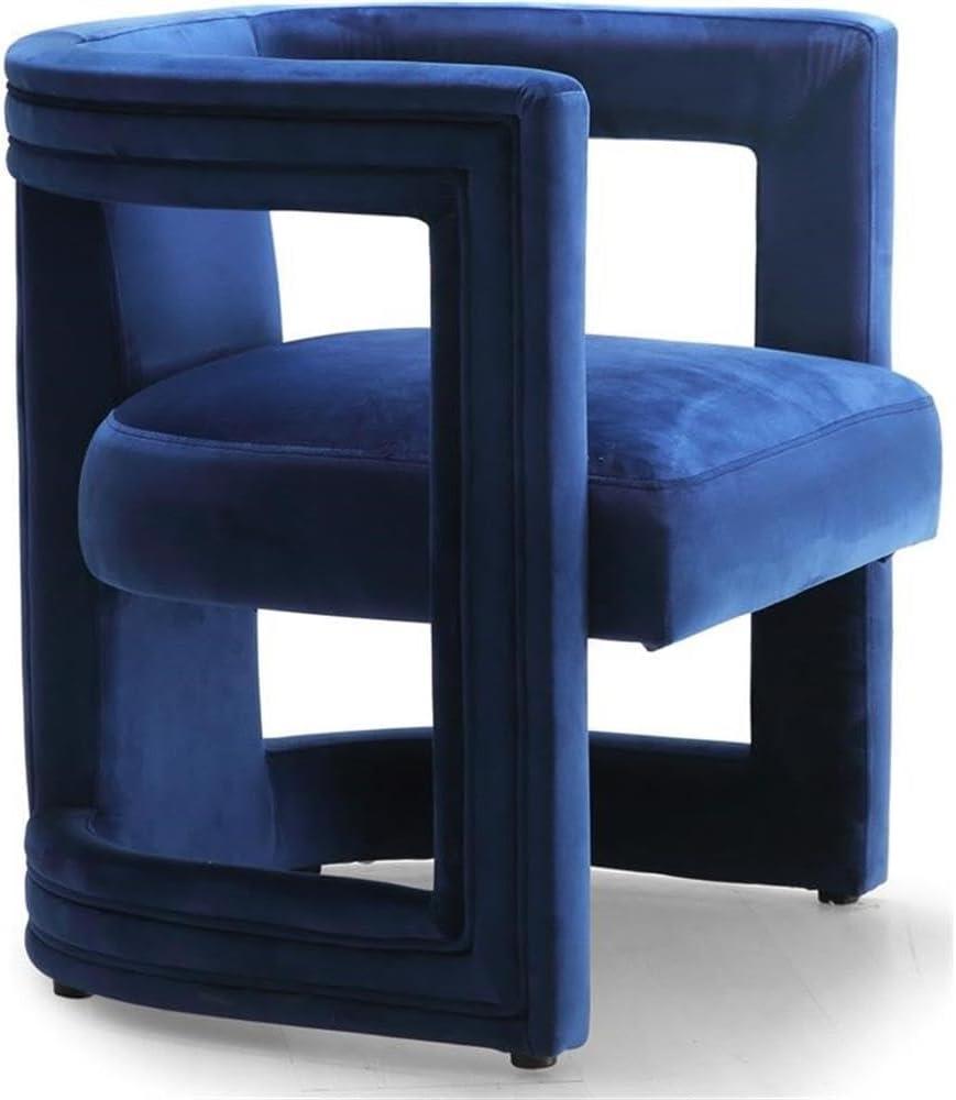 Maykoosh Victorian Vibes Navy Velvet Accent Chair