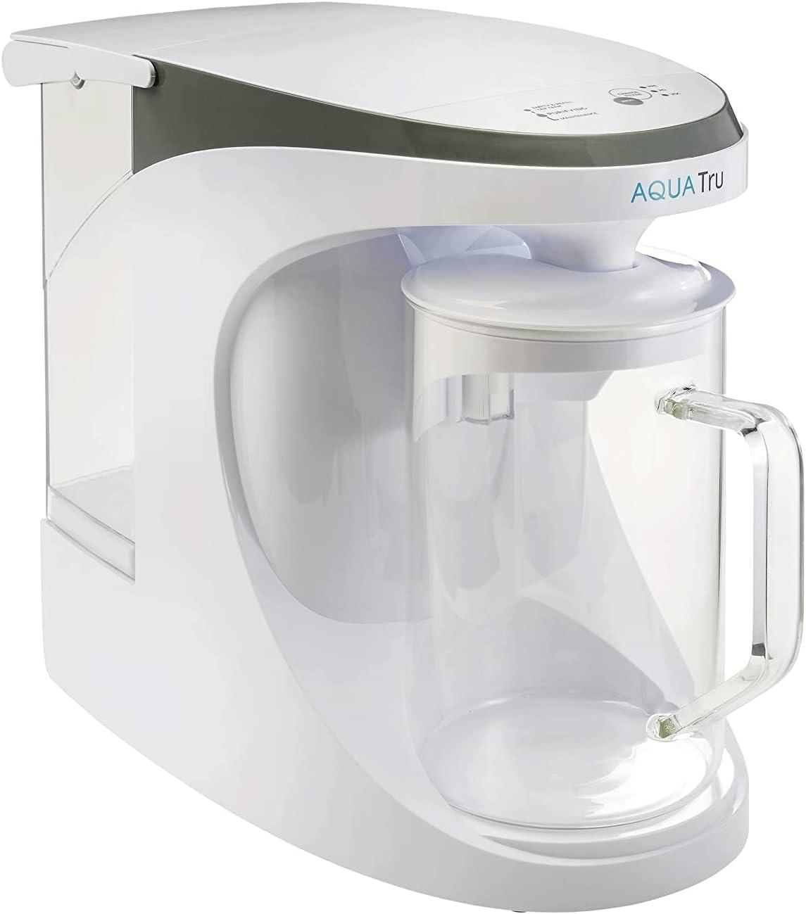 AquaTru Carafe Countertop Glass Water Purifier, 64 Fl Oz