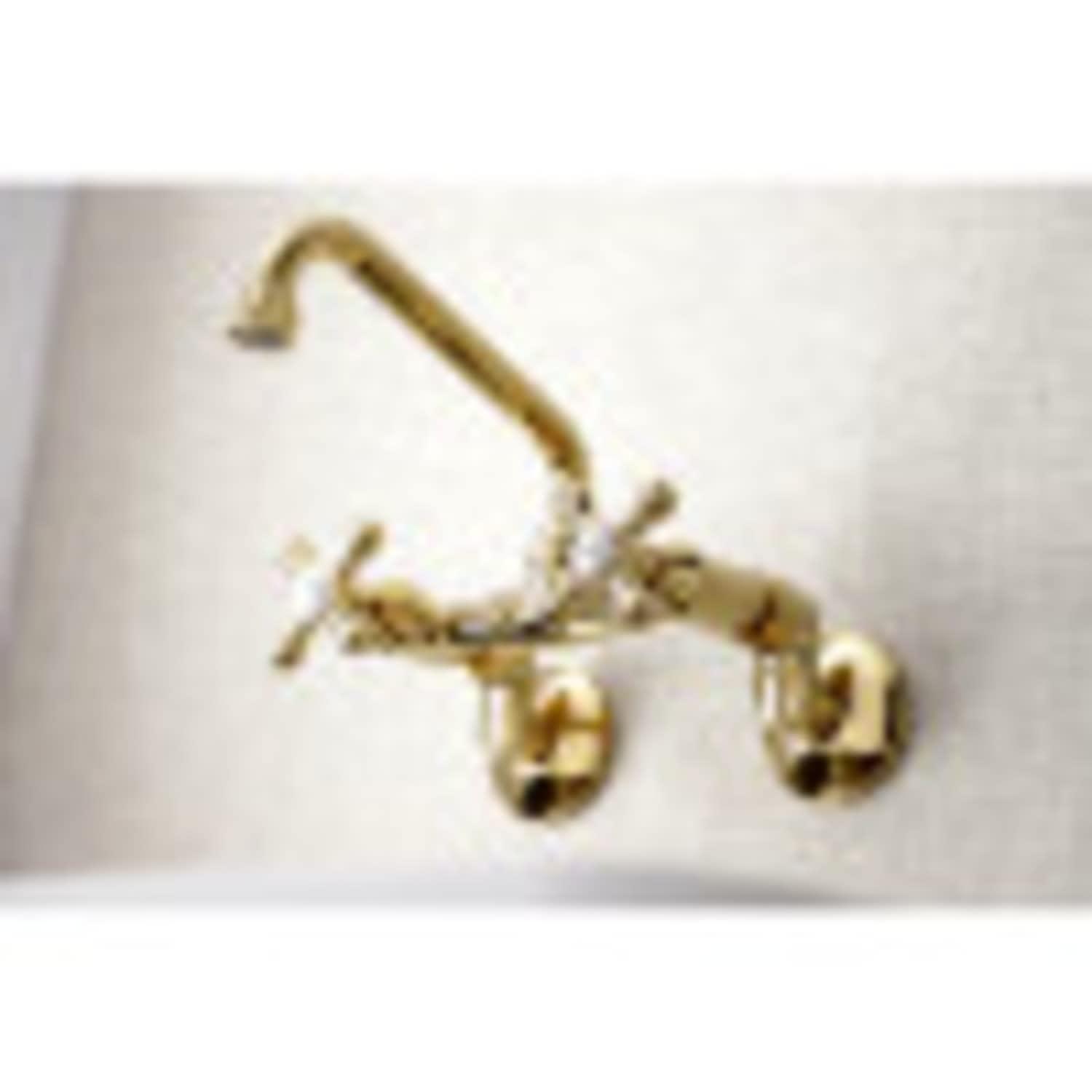 Kingston Brass Kingston Double-Handle 2-Hole Wall-Mount Bridge Kitchen Faucet