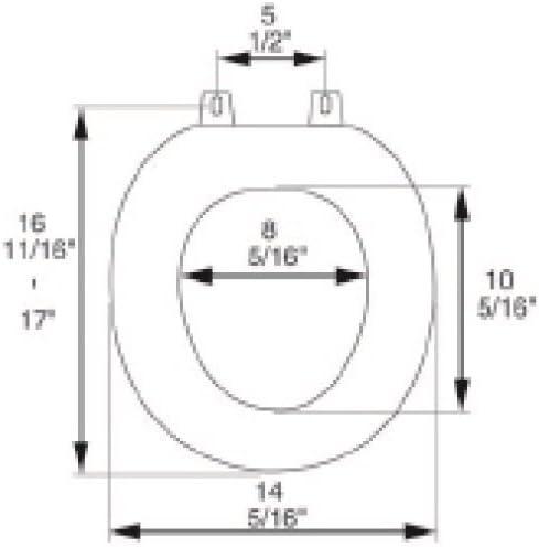Bath Décor Round Toilet Seat and Lid 2F1R6-00