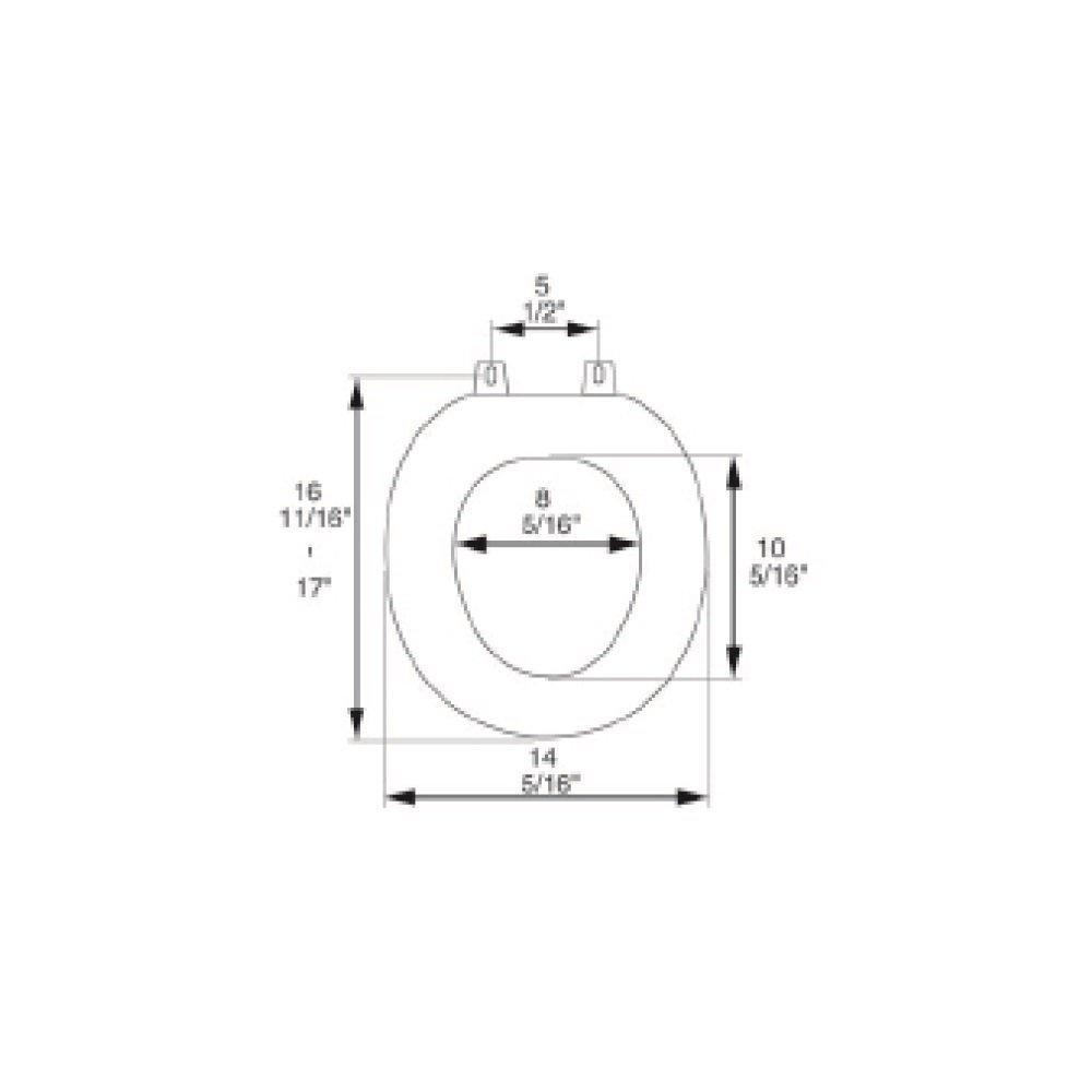 Bath Décor Round Toilet Seat and Lid 2F1R6-00