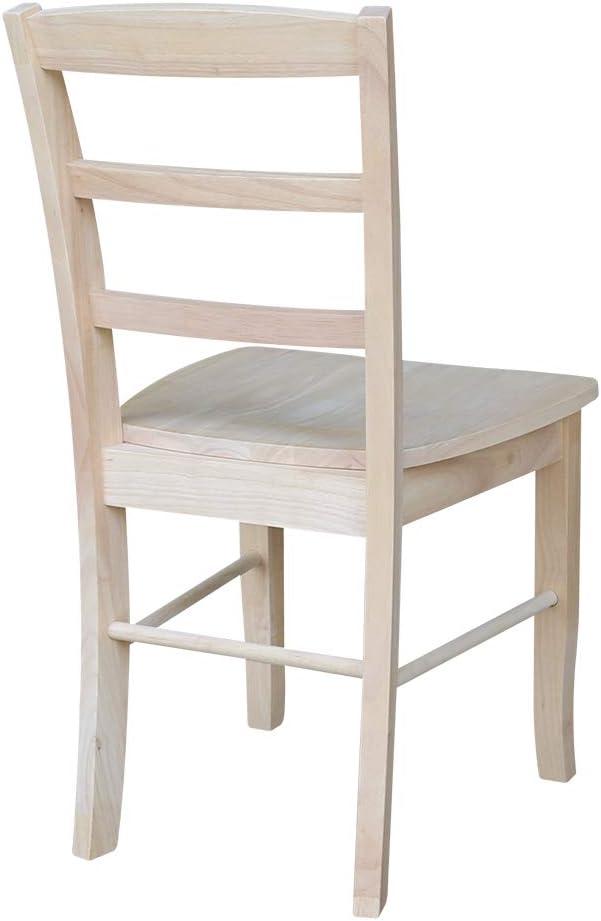 Set of 2 Madrid Ladderback Chairs Unfinished - International Concepts