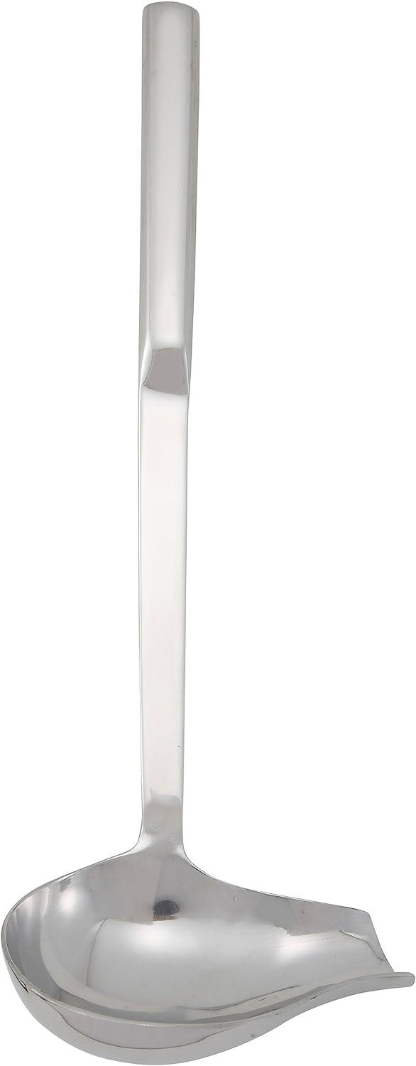 Winco 2 Oz Silver Stainless Steel Spout Ladle