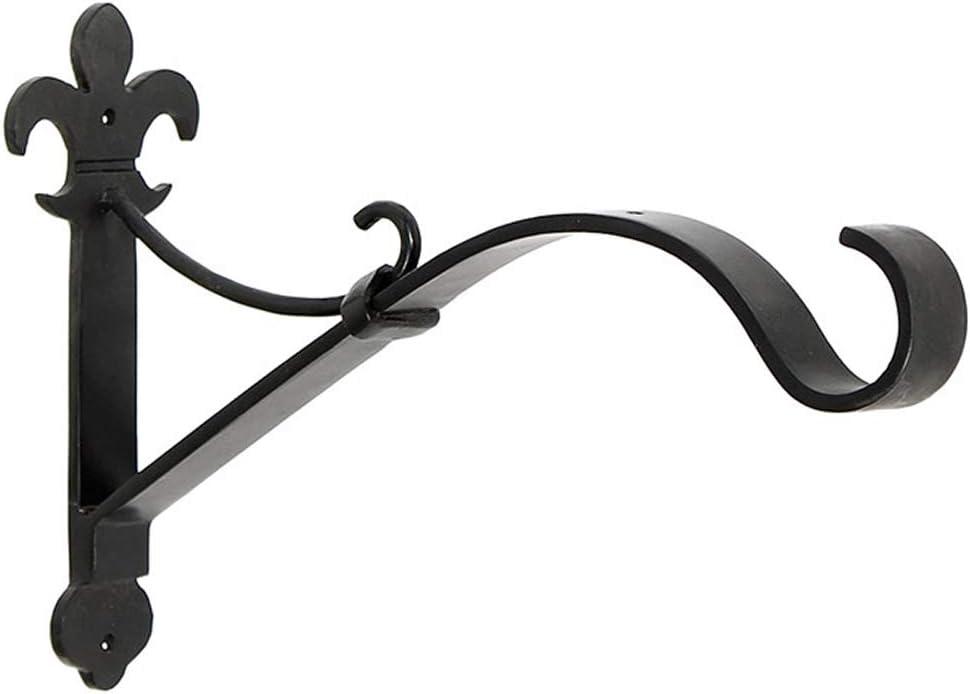 Small Black Wrought Iron Fleur De Lis Wall Bracket