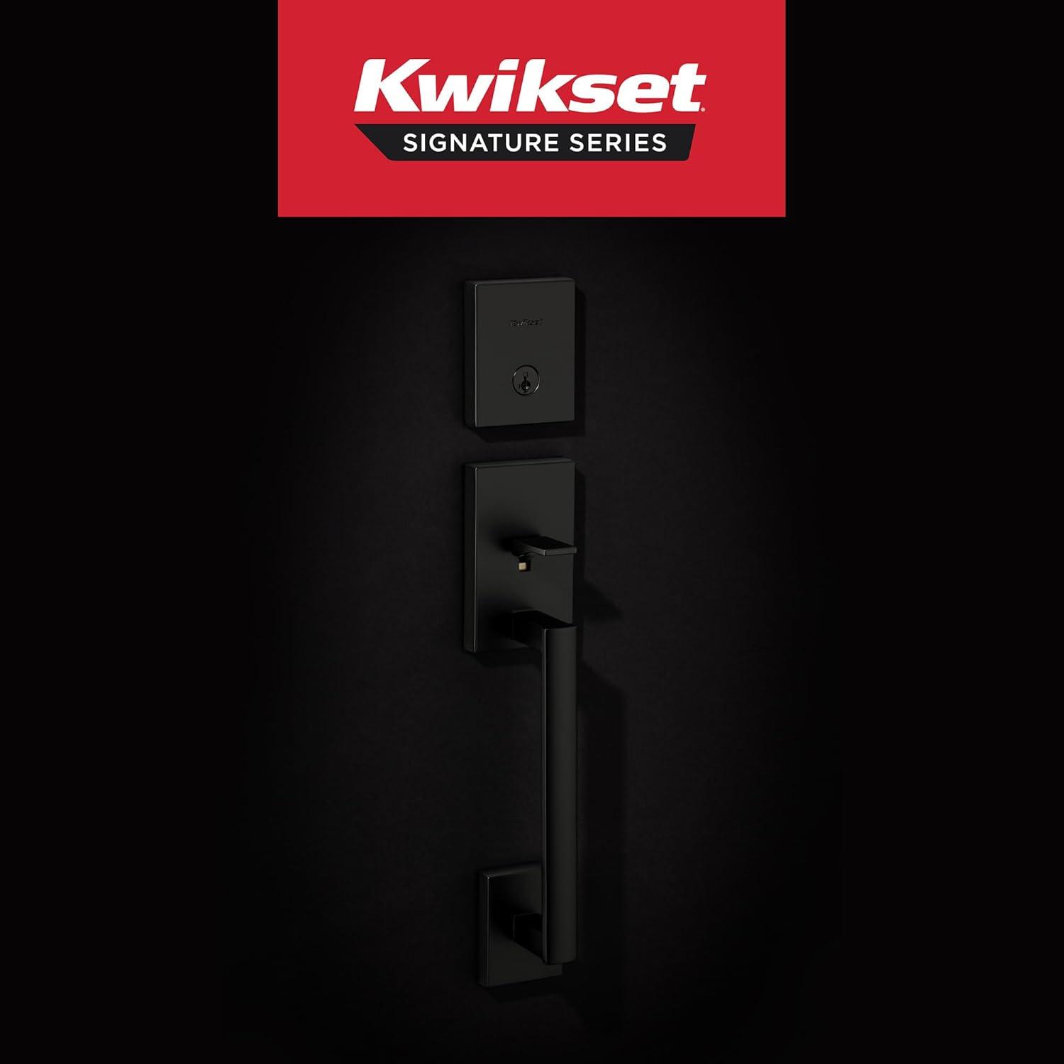 Matte Black Right Handed Entry Handleset with Deadbolt