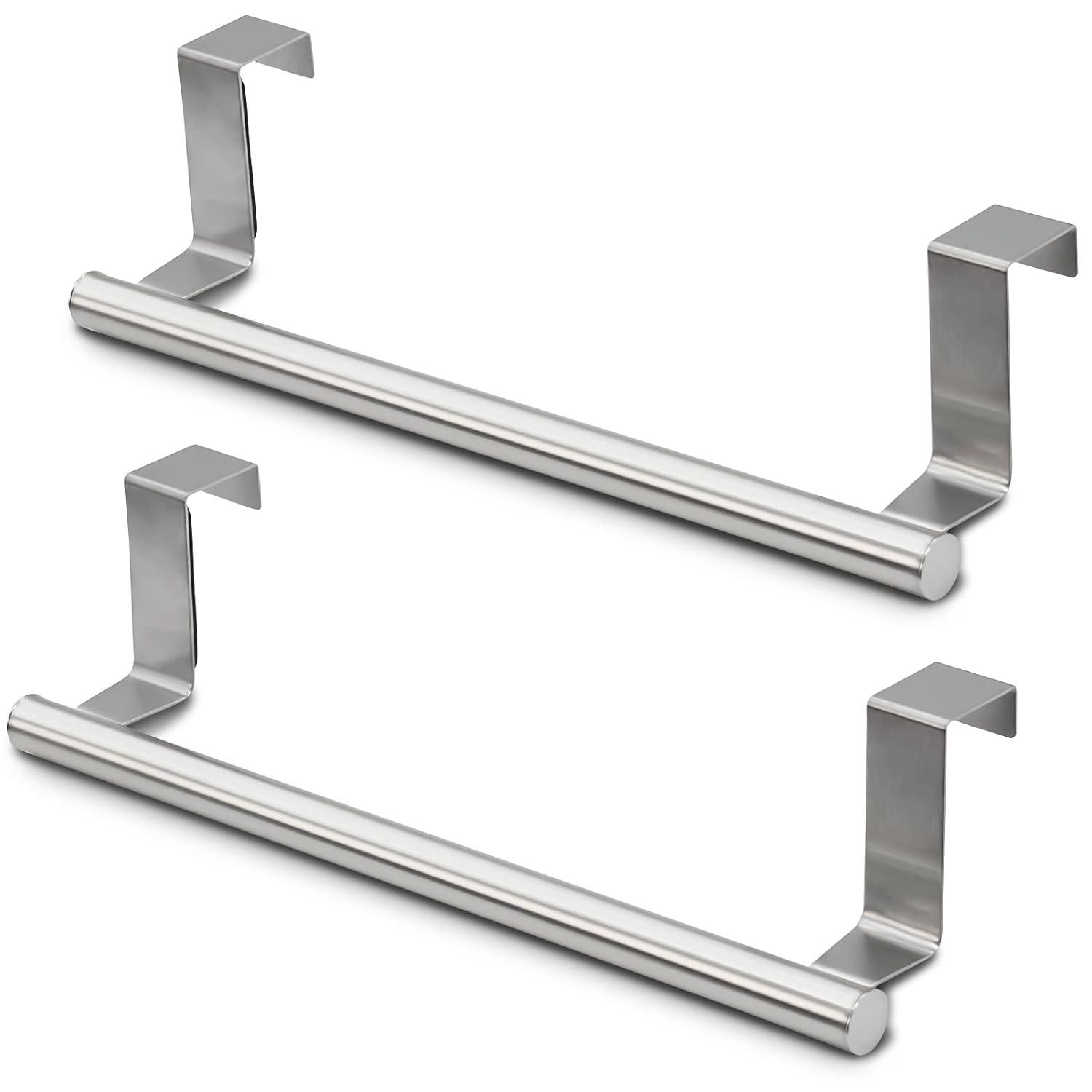 Suploo AUMJJE19 2 Pack Stainless Steel Over Door Towel Rack Bar Holders