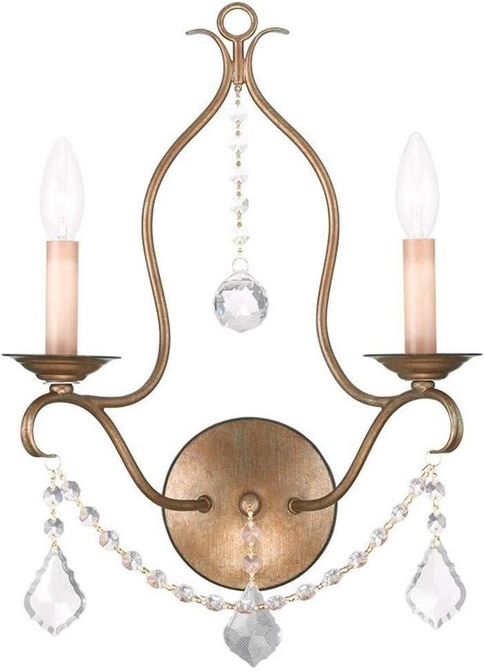 Livex Lighting Chesterfield 2 - Light Wall Light in  Antique Gold Leaf