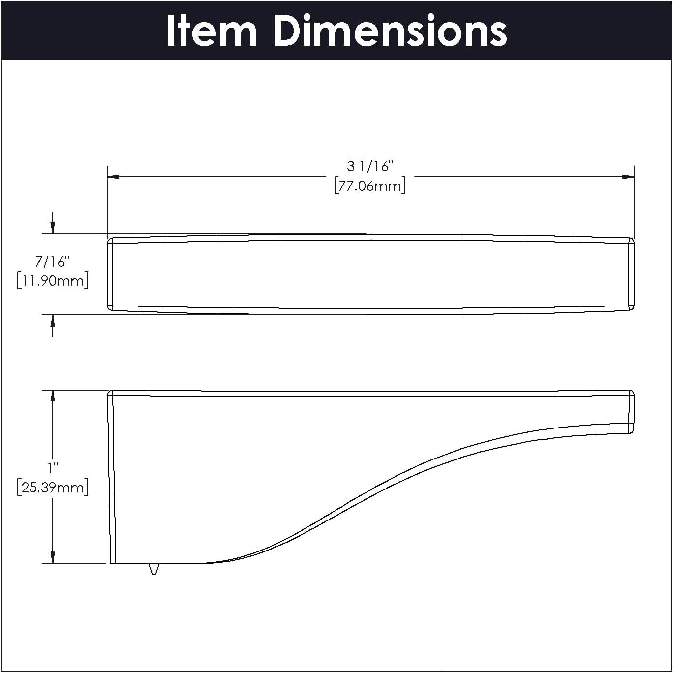 Belwith Keeler Channel Collection Knob 3 Inch x 1/2 Inch